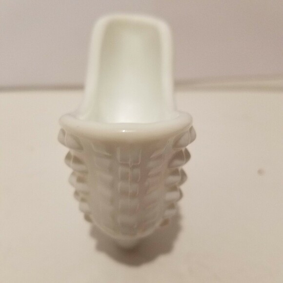 Fenton White Milk Glass Hobnail Shoe Slipper with Cat head - Picture 9 of 10
